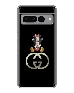 Чехол для Google Pixel 7 Pro с картинкой «Минни Маус на лого»