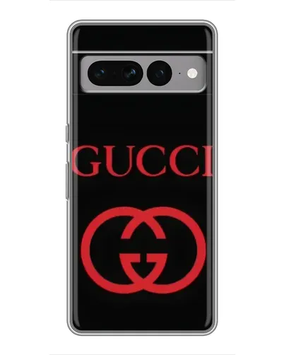 Чехол для Google Pixel 7 Pro с картинкой «Gucci — красный логотип»