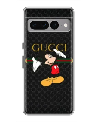 Чехол для Google Pixel 7 Pro с картинкой «Микки Маус Gucci»