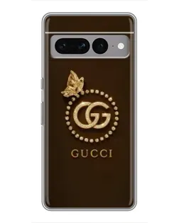 Чехол для Google Pixel 7 Pro с картинкой «Gucci — золотая бабочка»