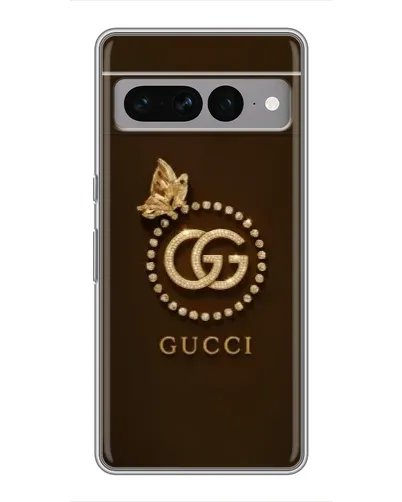 Чехол для Google Pixel 7 Pro с картинкой «Gucci — золотая бабочка»