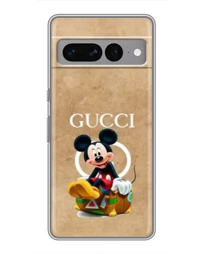 Чехол для Google Pixel 7 Pro с картинкой «Микки Маус Gucci — крафт»