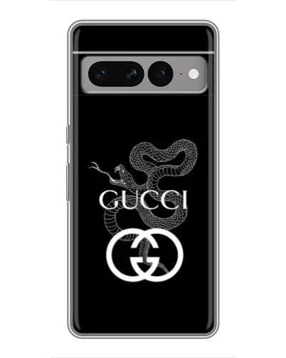 Чехол для Google Pixel 7 Pro с картинкой «Gucci — серебряная змея»