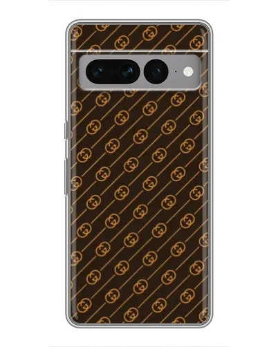 Чехол для Google Pixel 7 Pro с картинкой «Gucci — золотые диагонали»