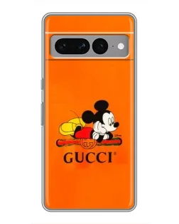 Чехол для Google Pixel 7 Pro с картинкой «Микки Маус Gucci — оранж»