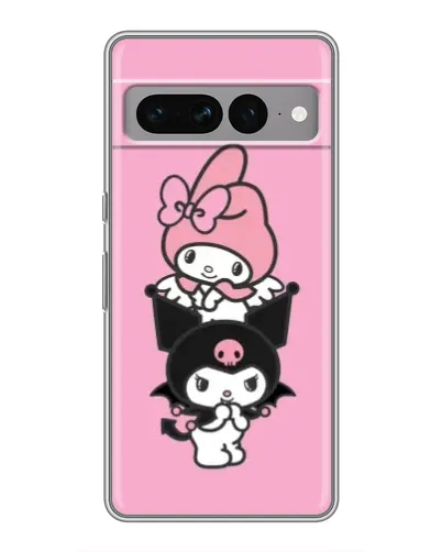 Чехол для Google Pixel 7 Pro с картинкой «My Melody и Kuromi»