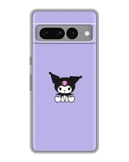 Чехол для Google Pixel 7 Pro с картинкой «Kuromi — фиолетовый минимализм»