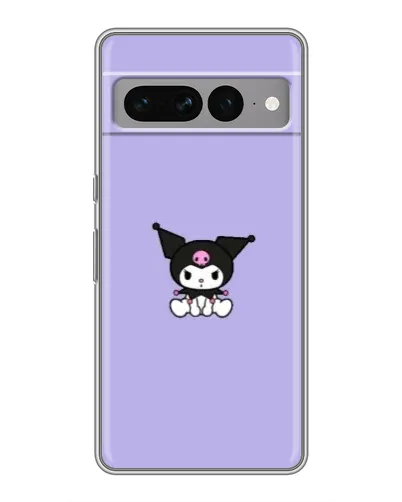 Чехол для Google Pixel 7 Pro с картинкой «Kuromi — фиолетовый минимализм»