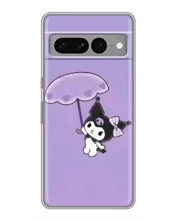 Чехол для Google Pixel 7 Pro с картинкой «Kuromi с зонтиком»