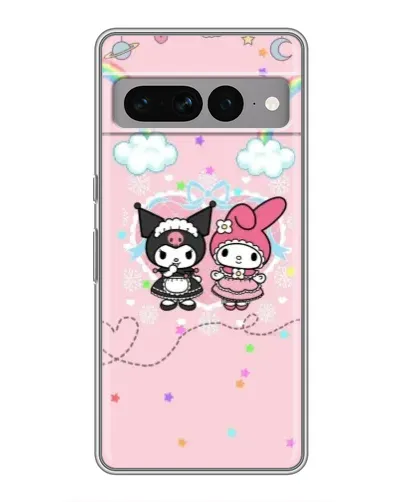 Чехол для Google Pixel 7 Pro с картинкой «My Melody и Kuromi»