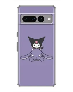 Чехол для Google Pixel 7 Pro с картинкой «Kuromi на лиловом фоне»