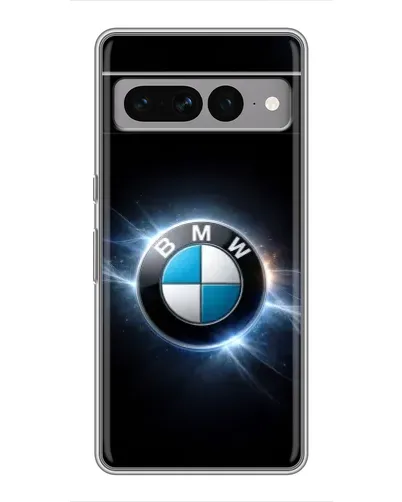 Чехол для Google Pixel 7 Pro с картинкой «BMW — неоновое сияние»