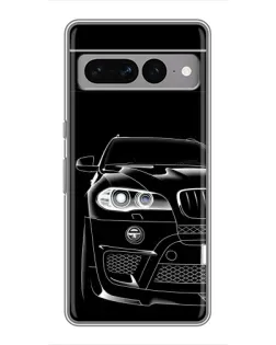 Чехол для Google Pixel 7 Pro с картинкой «Темный силуэт BMW»