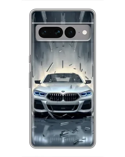 Чехол для Google Pixel 7 Pro с картинкой «BMW в свете фар»