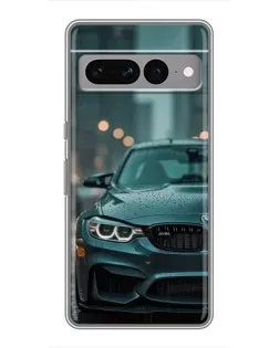 Чехол для Google Pixel 7 Pro с картинкой «BMW в огнях города»