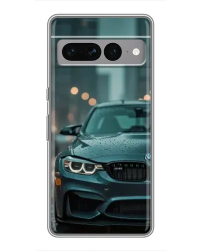 Чехол для Google Pixel 7 Pro с картинкой «BMW в огнях города»