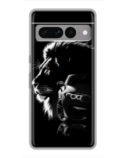 Чехол для Google Pixel 7 Pro с картинкой «BMW и лев»