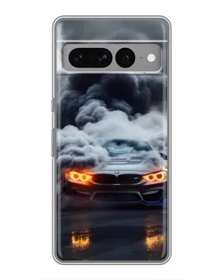 Чехол для Google Pixel 7 Pro с картинкой «BMW в дыму»