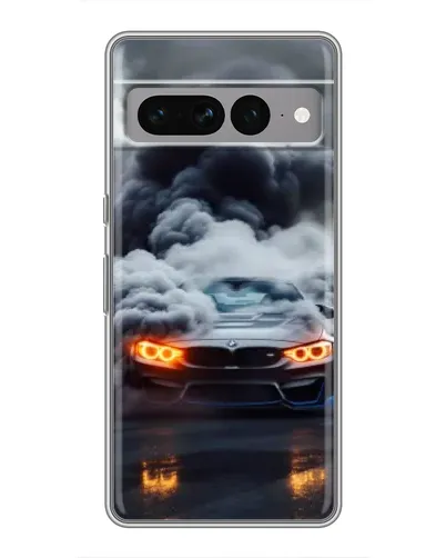 Чехол для Google Pixel 7 Pro с картинкой «BMW в дыму»