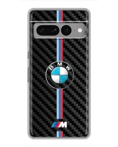 Чехол для Google Pixel 7 Pro с картинкой «Эмблема BMW и карбон»