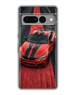 Чехол для Google Pixel 7 Pro с картинкой «BMW на красной дорожке»
