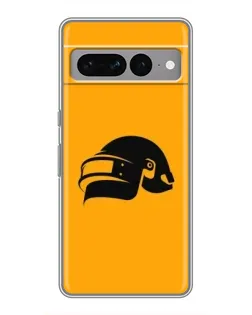 Чехол для Google Pixel 7 Pro с картинкой «PUBG — золотой шлем»