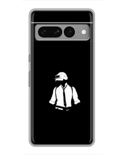 Чехол для Google Pixel 7 Pro с картинкой «PUBG — белый шлем»