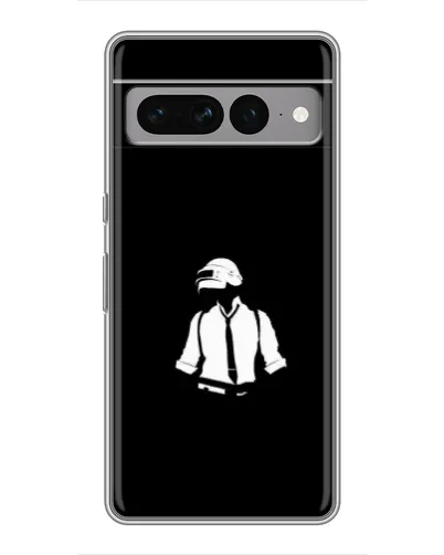 Чехол для Google Pixel 7 Pro с картинкой «PUBG — белый шлем»
