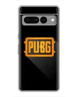 Чехол для Google Pixel 7 Pro с картинкой «PUBG — рамка лого»