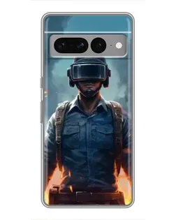 Чехол для Google Pixel 7 Pro с картинкой «PUBG — реалистичный герой»