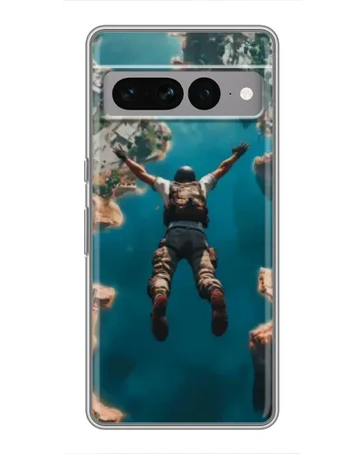 Чехол для Google Pixel 7 Pro с картинкой «PUBG — свободное падение»