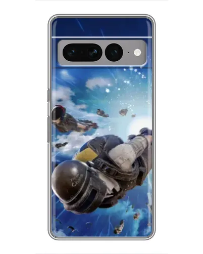 Чехол для Google Pixel 7 Pro с картинкой «Десант PUBG — прыжок»