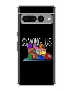 Чехол для Google Pixel 7 Pro с картинкой «Логотип Among Us»