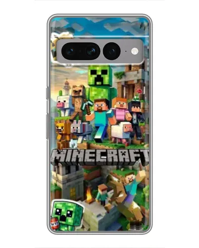 Чехол для Google Pixel 7 Pro с картинкой «Замок Minecraft»