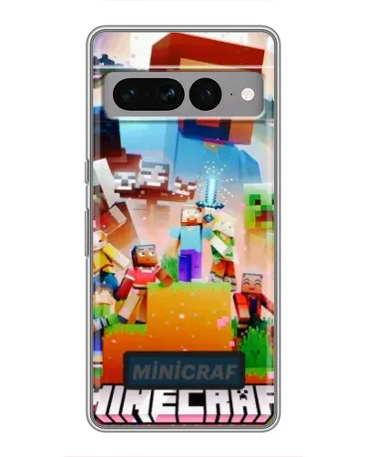 Чехол для Google Pixel 7 Pro с картинкой «Minecraft герои игры»