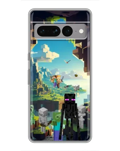 Чехол для Google Pixel 7 Pro с картинкой «Эндермен в лесу»