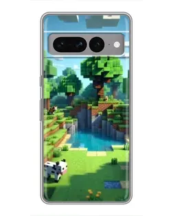 Чехол для Google Pixel 7 Pro с картинкой «Minecraft летний день»
