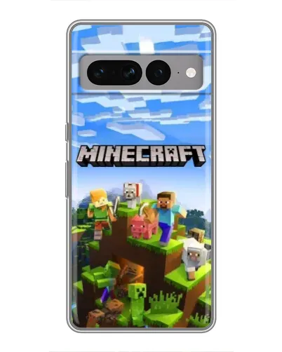 Чехол для Google Pixel 7 Pro с картинкой «Minecraft классический мир»