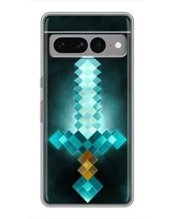 Чехол для Google Pixel 7 Pro с картинкой «Алмазный меч неон»