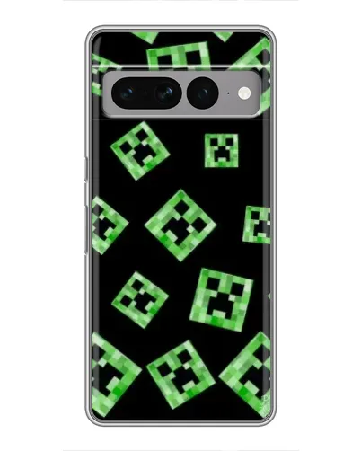 Чехол для Google Pixel 7 Pro с картинкой «Паттерн с криперами»