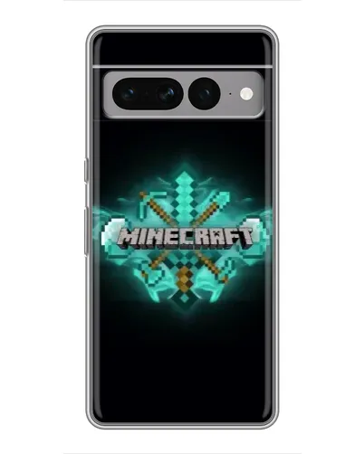 Чехол для Google Pixel 7 Pro с картинкой «Minecraft Diamond лого»