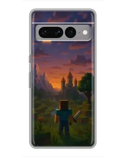 Чехол для Google Pixel 7 Pro с картинкой «Стив у башни»