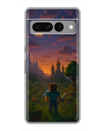 Чехол для Google Pixel 7 Pro с картинкой «Стив у башни»