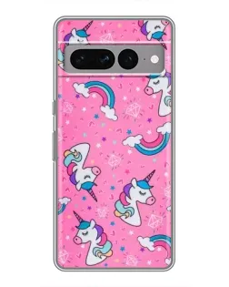 Чехол для Google Pixel 7 Pro с картинкой «Unicorn паттерн розовый»
