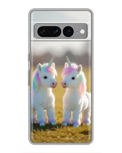 Чехол для Google Pixel 7 Pro с картинкой «Пара единорогов»