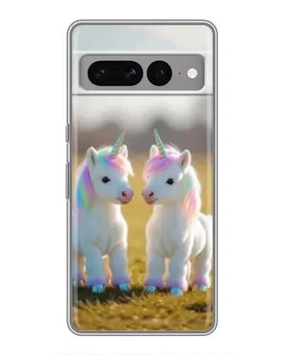 Чехол для Google Pixel 7 Pro с картинкой «Пара единорогов»