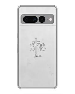Чехол для Google Pixel 7 Pro с картинкой «Иоанна 3:16 Крест»