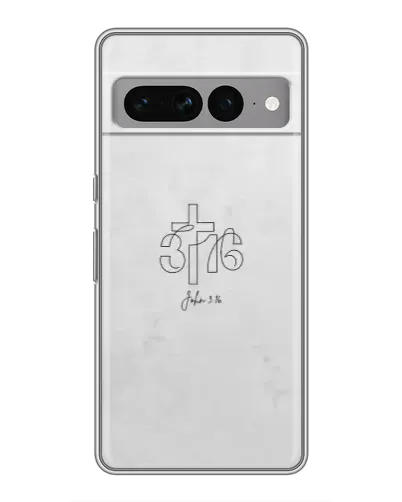 Чехол для Google Pixel 7 Pro с картинкой «Иоанна 3:16 Крест»