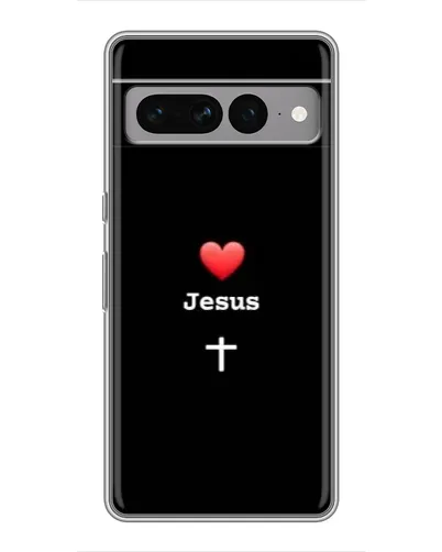 Чехол для Google Pixel 7 Pro с картинкой «Сердце - Jesus»