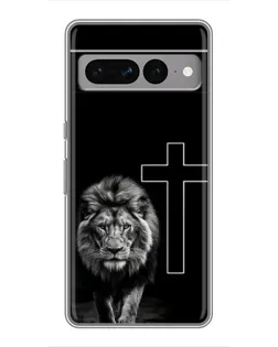 Чехол для Google Pixel 7 Pro с картинкой «Лев и Крест»